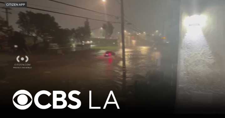 Orange County streets flooded as latest storm passes through Southern California