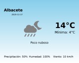 AEMET: El tiempo para Albacete – 17 de Noviembre de 2025
