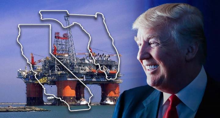 Trump anuncia nuevas perforaciones petroleras frente a California y Florida