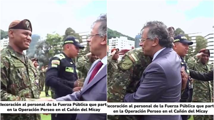 Gustavo Petro rompió el protocolo en plena ceremonia de la Fuerza Pública: el curioso momento impactó a los asistentes