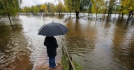 Crecida del río Águeda a su paso por Ciudad Rodrigo