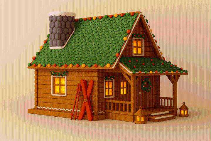 Pastry team building life-size gingerbread house at Gaylord Rockies