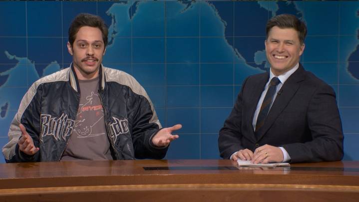 Pete Davidson Makes Surprise 'SNL' Appearance, Pokes Fun at Ferry