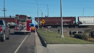 Train and vehicle collision in north Moorhead
