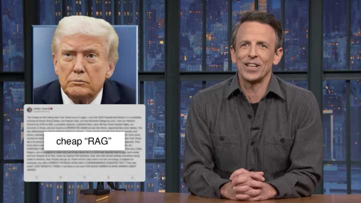 Seth Meyers mocks Trumps Truth Social rant about the NYT
