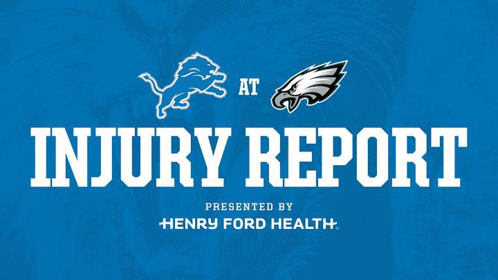 Lions at Eagles injury report: Nov. 14