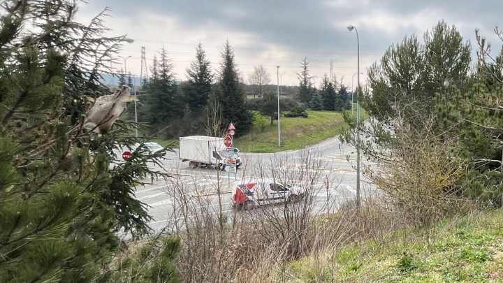 La nueva rotonda que eliminará un peligroso cruce entre la ronda de Pamplona y un transitado polígono