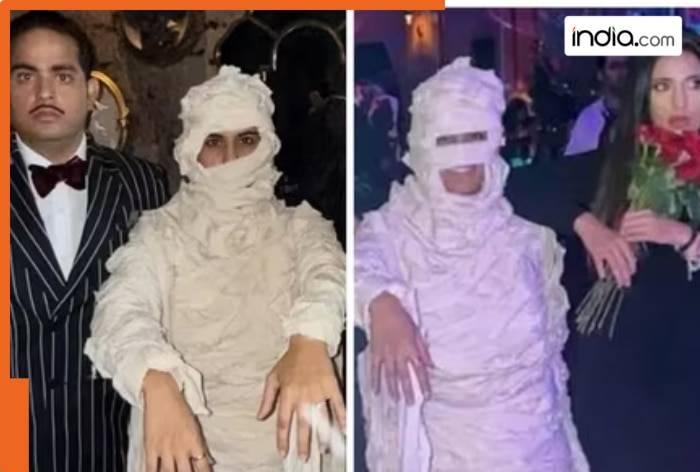 Halloween 2025: Nita Ambani’s badi bahu Shloka Mehta channels her inner Addams as she transforms into Morticia; Akash Ambani joins as Gomez