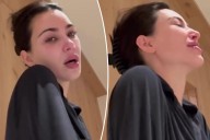 Watch Kim Kardashian break down in tears as she studies for bar exam