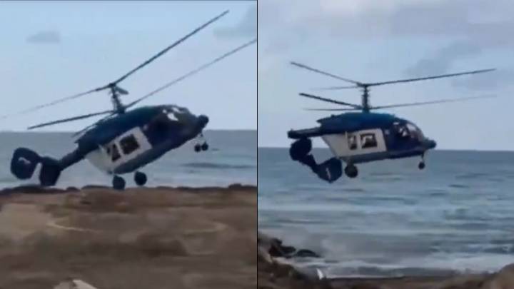 Video: Russian helicopter snaps in two before crashing in Dagestan, 5 killed
