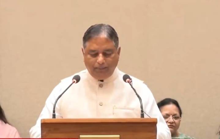 J&K BJP Chief Sat Sharma Takes Oath as Rajya Sabha Member