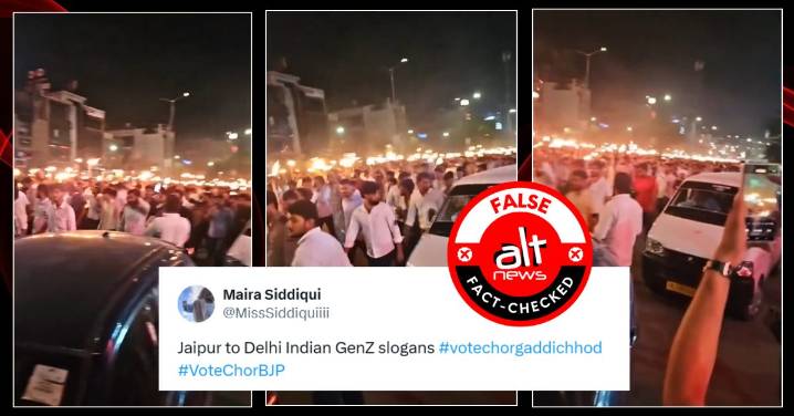 Gen Z march against ‘vote theft’? No, unrelated video from Jaipur shared with false claims