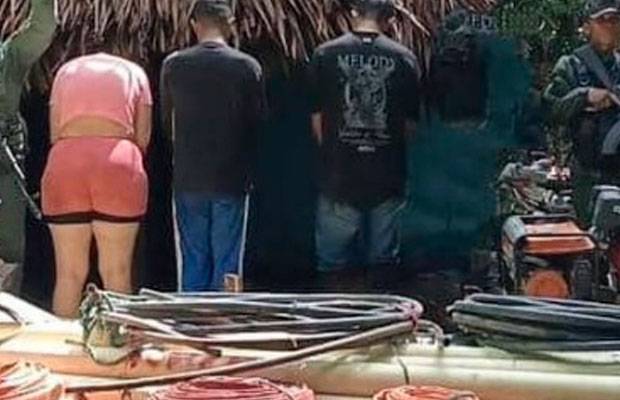 Ponen los ganchos a un trío por minería ilegal en Amazonas