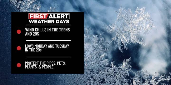 First Alert Weather: Prepare now for the first big freeze of the season