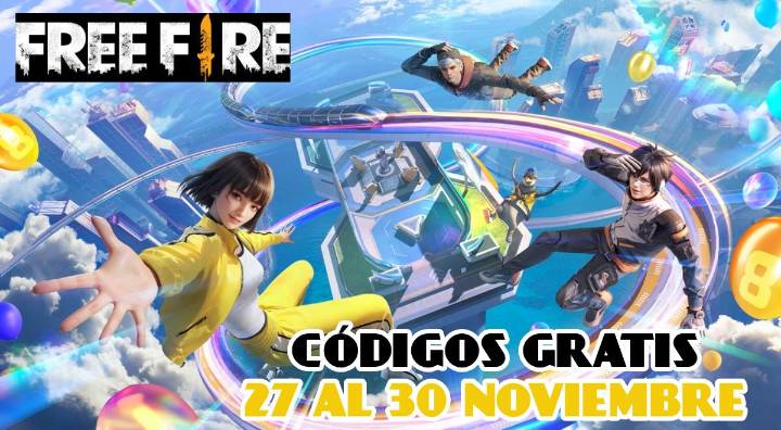 Códigos Free Fire del jueves 27 al domingo 30 de noviembre: canjea diamantes y skins GRATIS