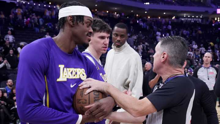 After Lakers rookie tries to leave with game ball…