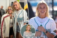 Sophie Cunningham takes photo with Sydney Sweeney at NASCAR race