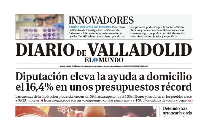 Portada de Diario de Valladolid del 11 de noviembre de 2025