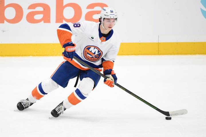 Islanders defenceman Matthew Schaefer season’s first rookie of the month