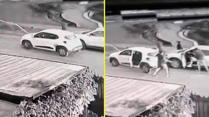 "Se veían violentos": Cámaras de seguridad captan portonazo en Conchalí