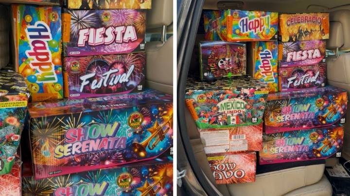 Policía de Apodaca asegura cajas de pirotecnia