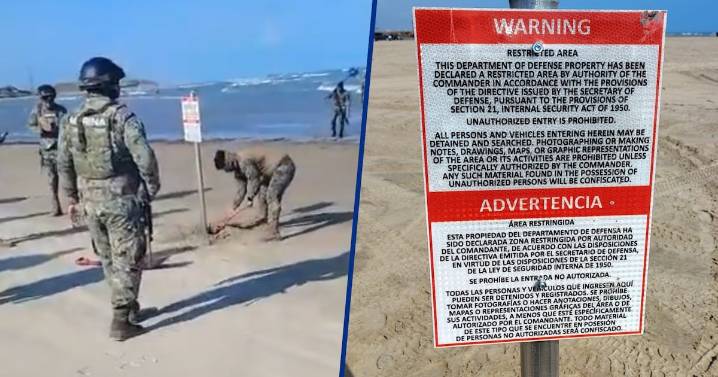 ¿Invasión en playa de Tamaulipas? Sheinbaum aclara colocación de letreros de advertencias de EU