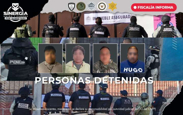 Cuatro detenidos tras cateos en Querétaro y El Márques