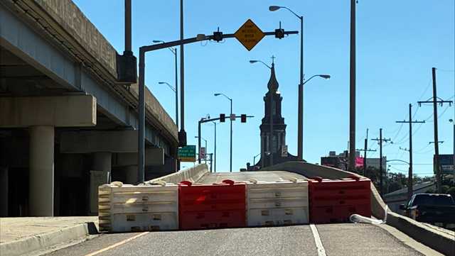 Loyola Avenue on-ramp closed indefinitely after homeless encampment fire