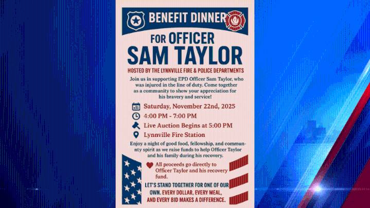 Lynnville Fire Department to host Sam Taylor benefit dinner
