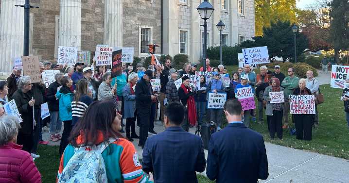 Protest held in Towson in response to Baltimore County's agreement with ICE