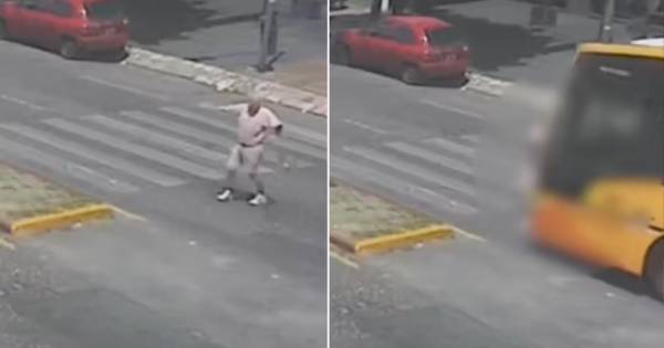 Jubilado fue atropellado por un colectivo cuando cruzaba la calle con su bastón