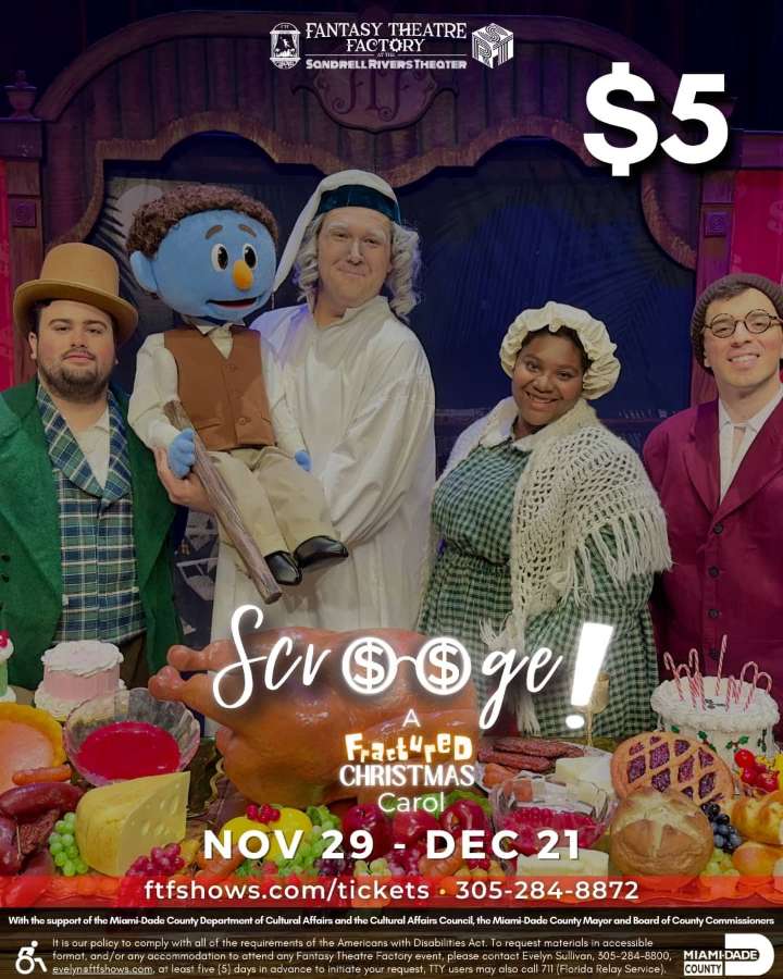 $5 tickets to Fantasy Theatre Factory's "Scrooge: A Fractured Christmas Carol!"