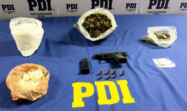 Operativo en las tomas de Andacollo deja cuatro detenidos y más de cuatro kilos de droga incautada