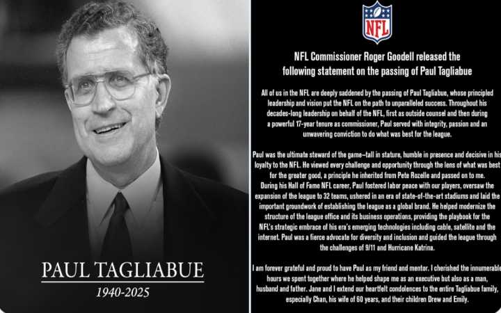 Fallece Paul Tagliabue, excomisionado de la NFL, a los 84 años