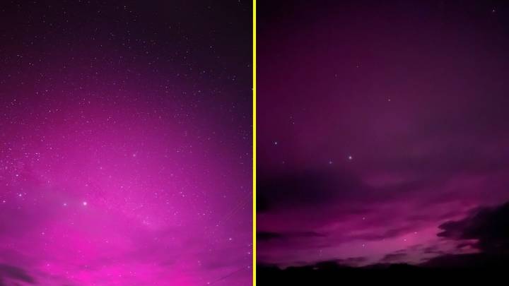 Reportan intensas auroras australes en Magallanes producto de la tormenta solar de este miércoles