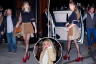 Taylor Swift rocks Gucci heels for girls' night with Sabrina Carpenter