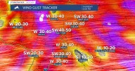 Gusty to strong winds Thursday and Friday