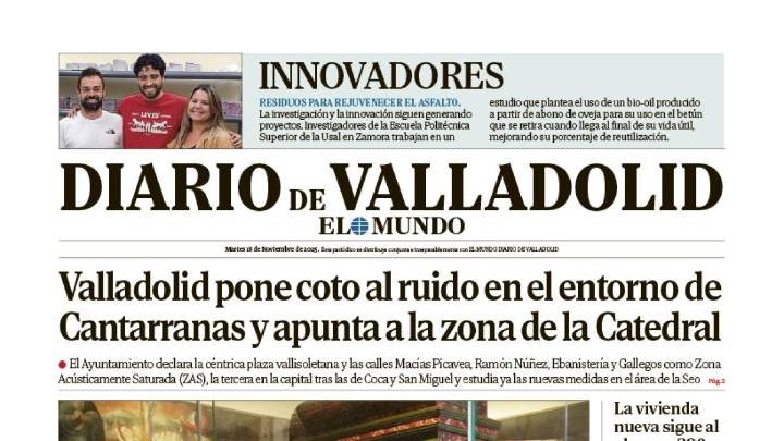 Portada de Diario de Valladolid del 18 de noviembre de 2025