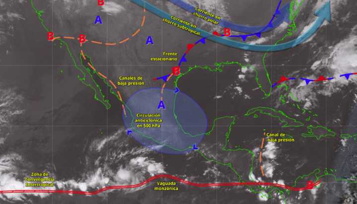 Aire ártico y vaguada polar entrarán al norte de México durante la madrugada de domingo
