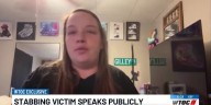 Stabbing victim speaks publicly