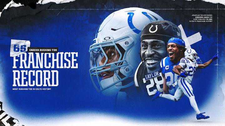 Colts RB Jonathan Taylor scores 65th career rushing touchdown to set new franchise record