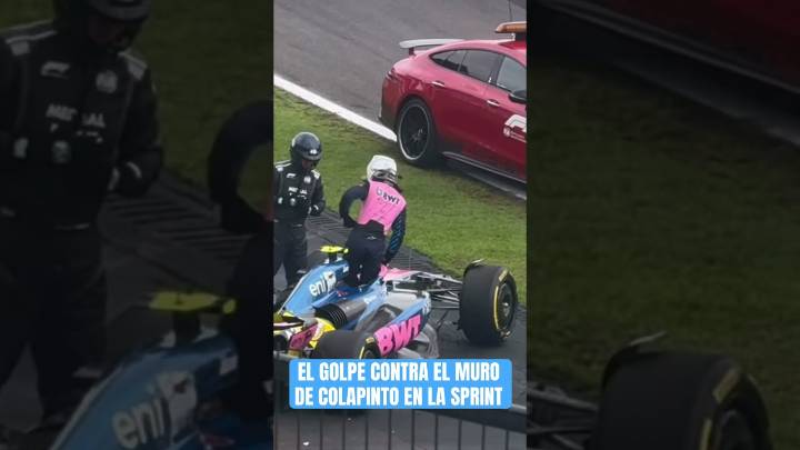 Video: Franco Colapinto chocó en la carrera sprint del GP de Brasil