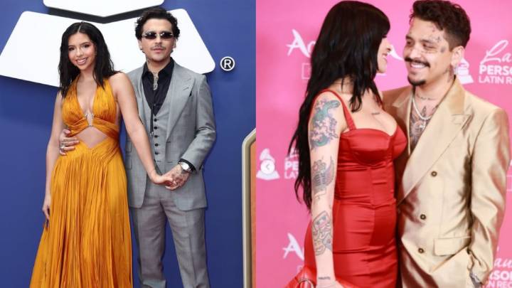Nodal evita beso de Ángela Aguilar en los Latin Grammy 2025 y desata comparaciones con Cazzu