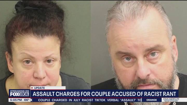 Man, woman charged with assault for 'racist rant'