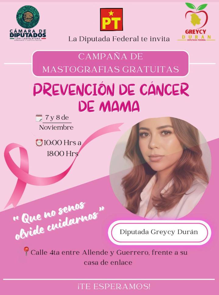 Greycy Durán invita a mujeres de Cuauhtémoc a aprovechar campaña de mastografías gratuitas