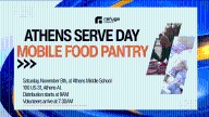 Mobile food pantry to give away over 30,000 pounds of free groceries at Athens Middle School