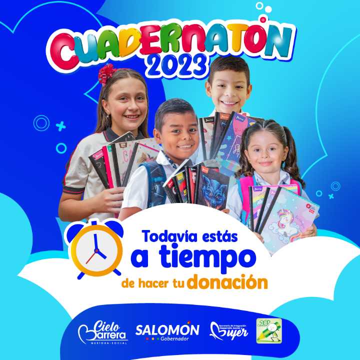 ¡ES HOY! La Cuadernatón 2023 por una educación sin deserción