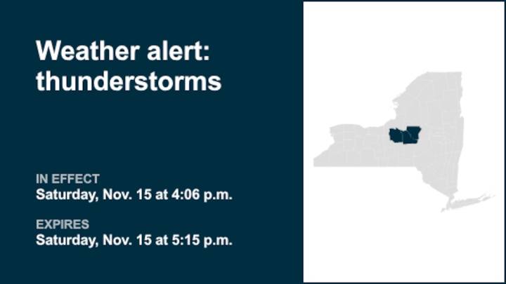 NY weather: Prepare for thunderstorms in New York early Saturday evening