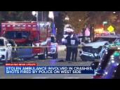 Man detained in stolen ambulance chase after shots fired by Chicago police, crash on West Side