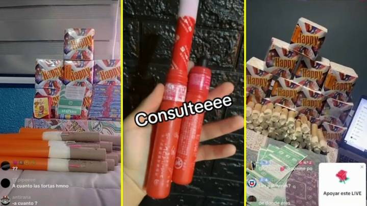 "En cualquier minuto pueden explotar": Alertan venta de fuegos artificiales por TikTok y Facebook con envío a domicilio